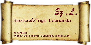 Szolcsányi Leonarda névjegykártya